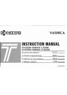 Yashica T Zoom manual. Camera Instructions.